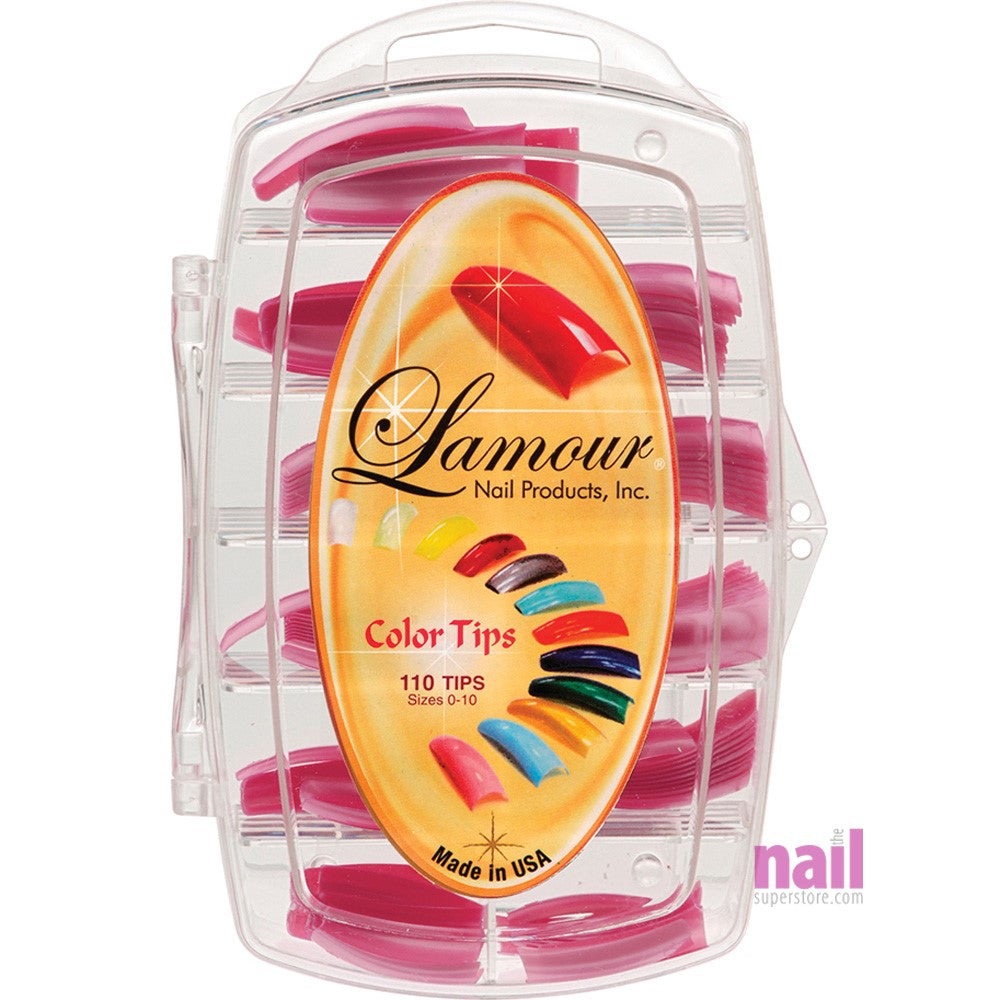 Lamour Colored Nail Tips | Pink Pearl - L21 - Box of 100 tips