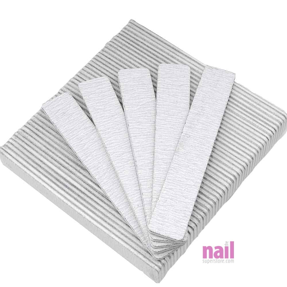 Professional Nail File 50 ct | Jumbo Size - Zebra 80/80 Grit - 50 pcs 410118 - The Nail Superstore