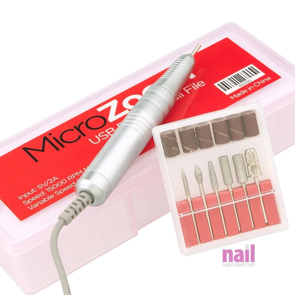 MicroZoom USB Electric Nail File | Compatible with All USB Power Pack - Each 410230 - The Nail Superstore
