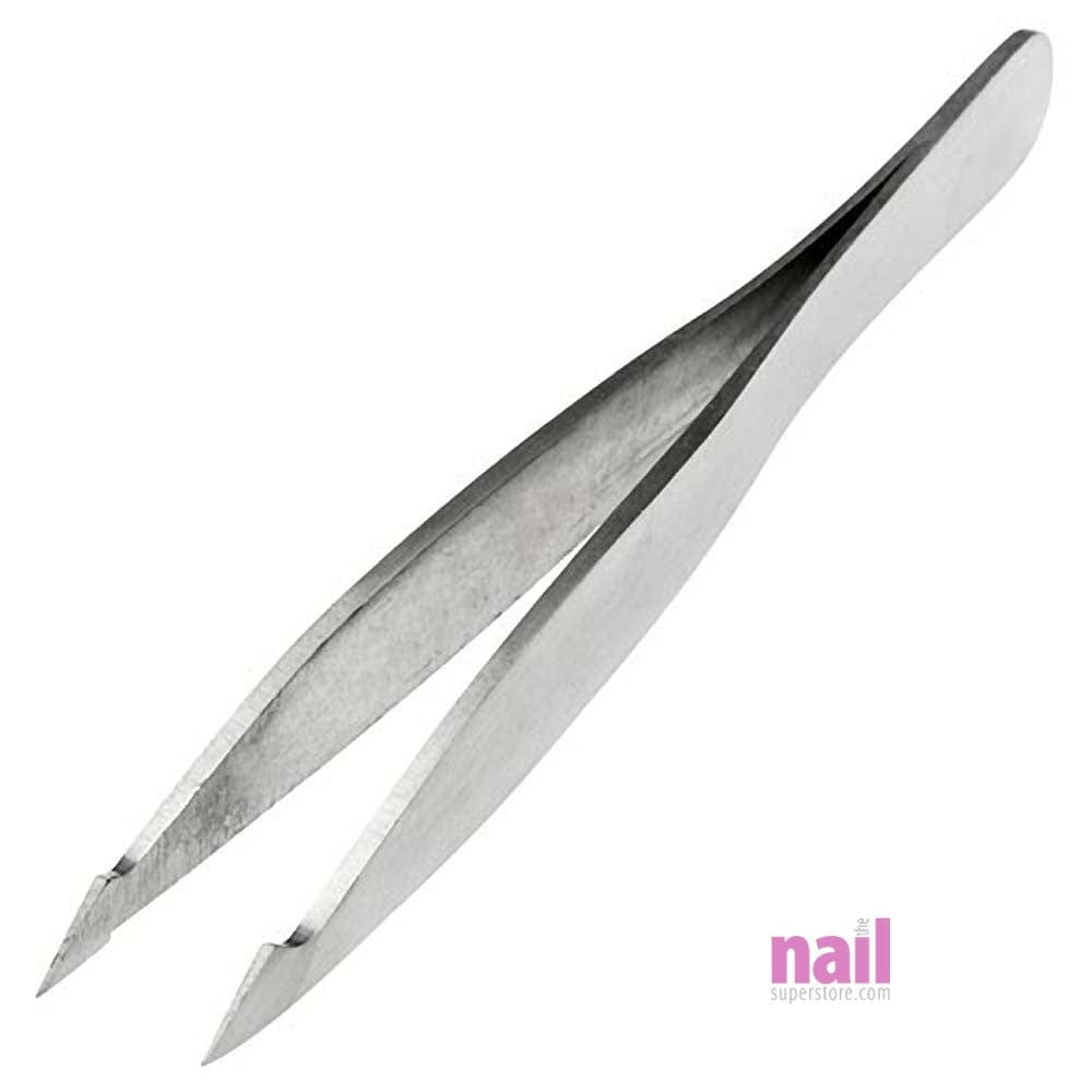 Professional Facial Angled Jaw Tweezers | Long Lasting Durability - Each 420054 - The Nail Superstore