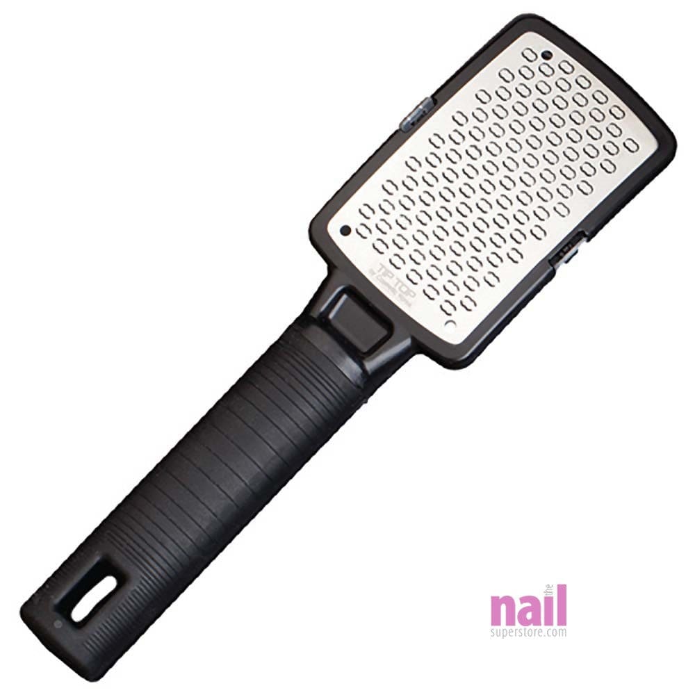 Micro Grater Foot File | Rubber Handgrip Pedicure Rasp - Black - Each 420078 - The Nail Superstore