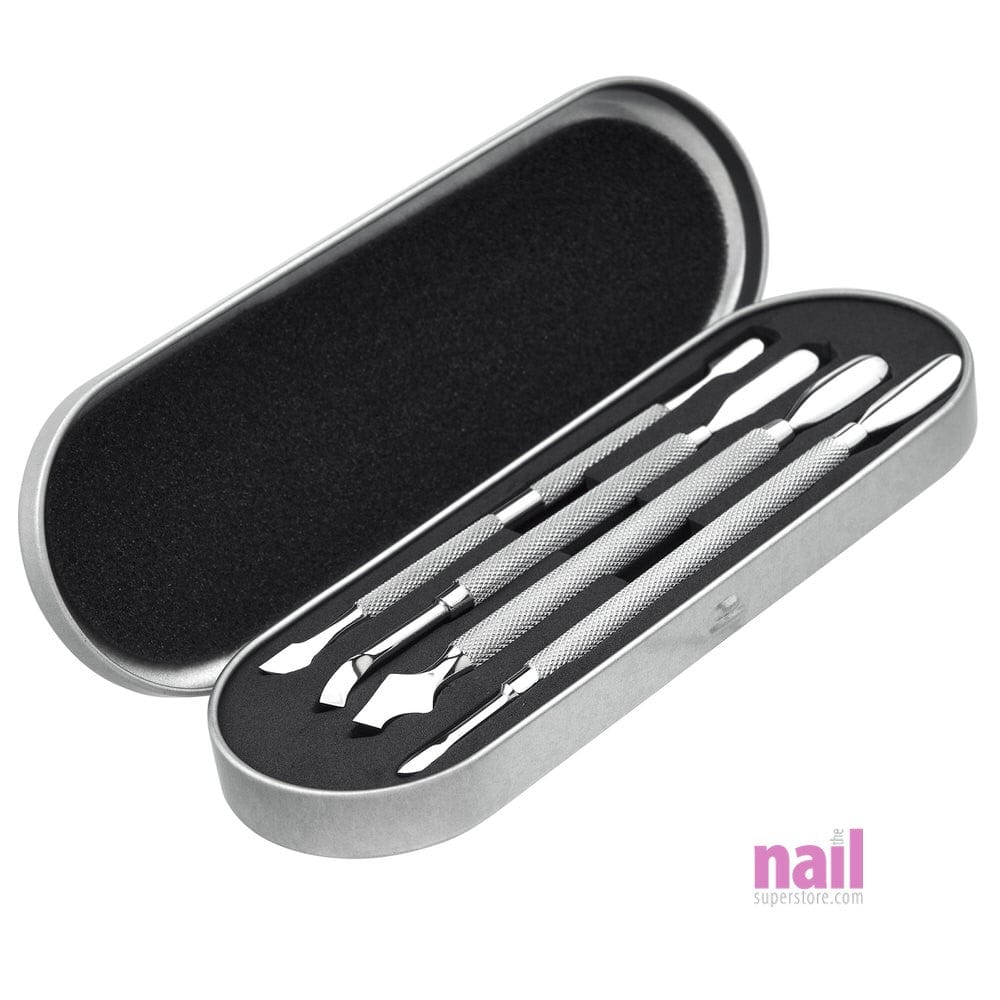 Premium Professional Cuticle Pusher Set | All The Essentials for Perfect Manicure & Pedicure - 5-pcs Set 420110 - The Nail Superstore
