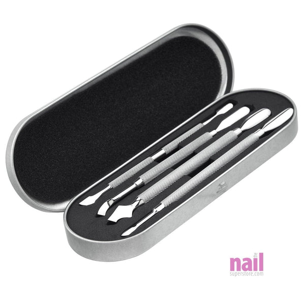 Premium Professional Cuticle Pusher Set | All The Essentials for Perfect Manicure & Pedicure - 5-pcs Set 420110 - The Nail Superstore