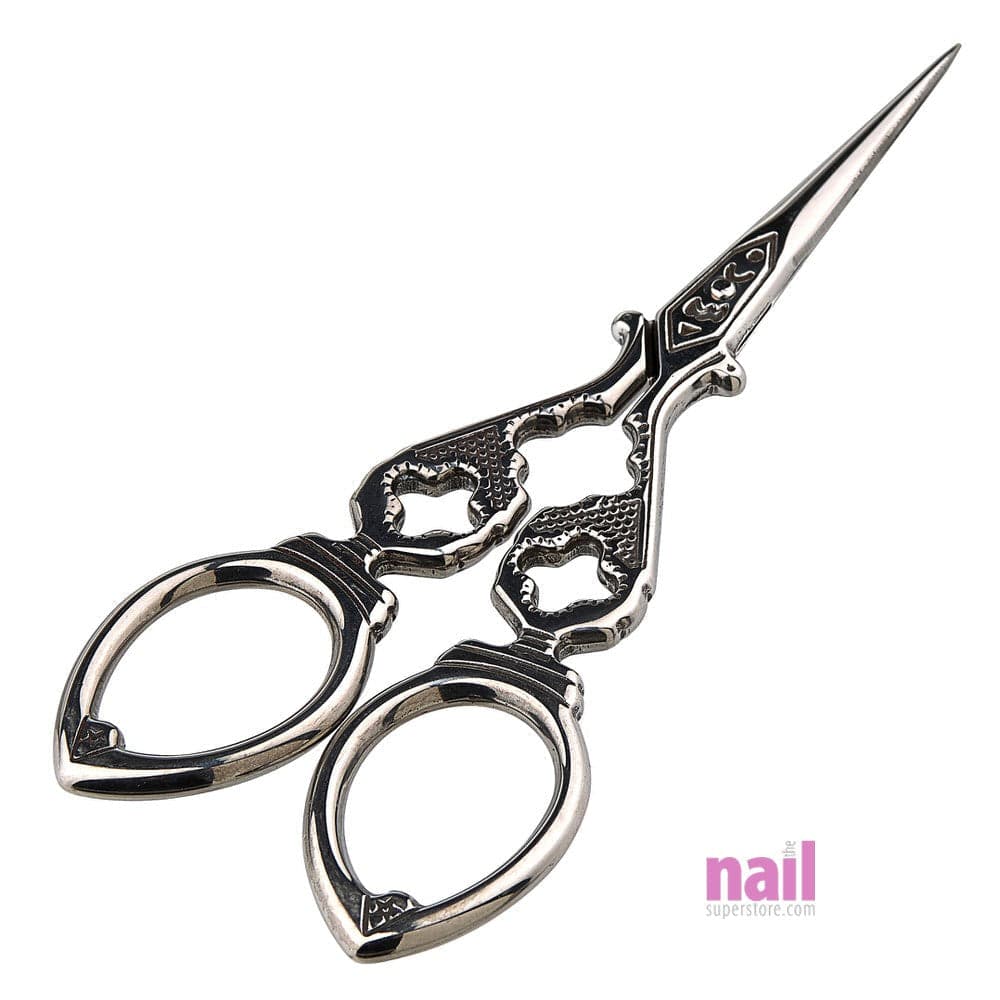 Victoria Vintage Scissors | Sharp Blades - Silver - Each 420117 - The Nail Superstore