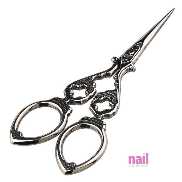 Victoria Vintage Scissors | Sharp Blades - Silver - Each 420117 - The Nail Superstore