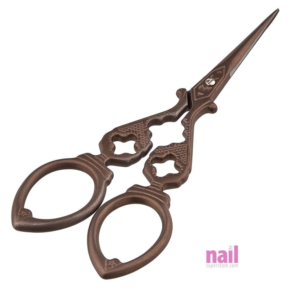 Victoria Vintage Scissors | Sharp Blades - Copper - Each 420118 - The Nail Superstore