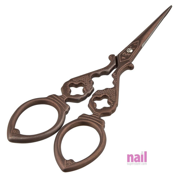 Victoria Vintage Scissors | Sharp Blades - Copper - Each 420118 - The Nail Superstore