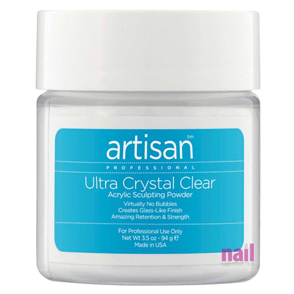 Artisan Acrylic Nail Powder | Bubble Free - Ultra Crystal Clear - 3 oz
