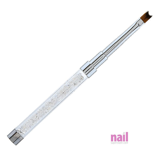 French Manicure Smile Line Nail Art Brush | Half Moon Shape - Crystal Handle - Each
