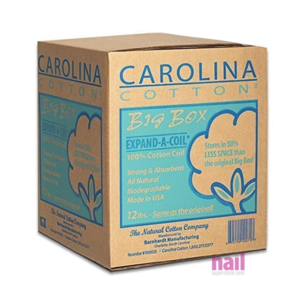 Carolina Cotton Coil | 100% Natural Cotton Fiber - Bulk Size - 12 lbs