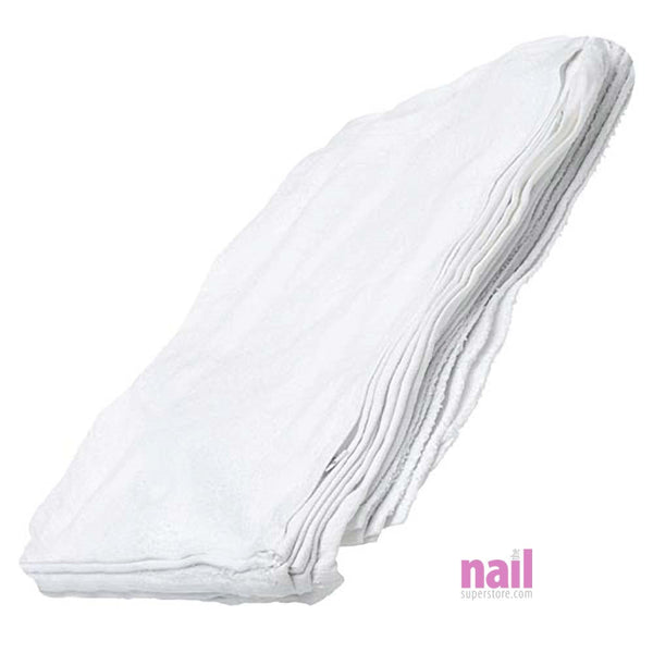 Soft Plush Spa Towels | Durable & Reusable - White - 12 Count