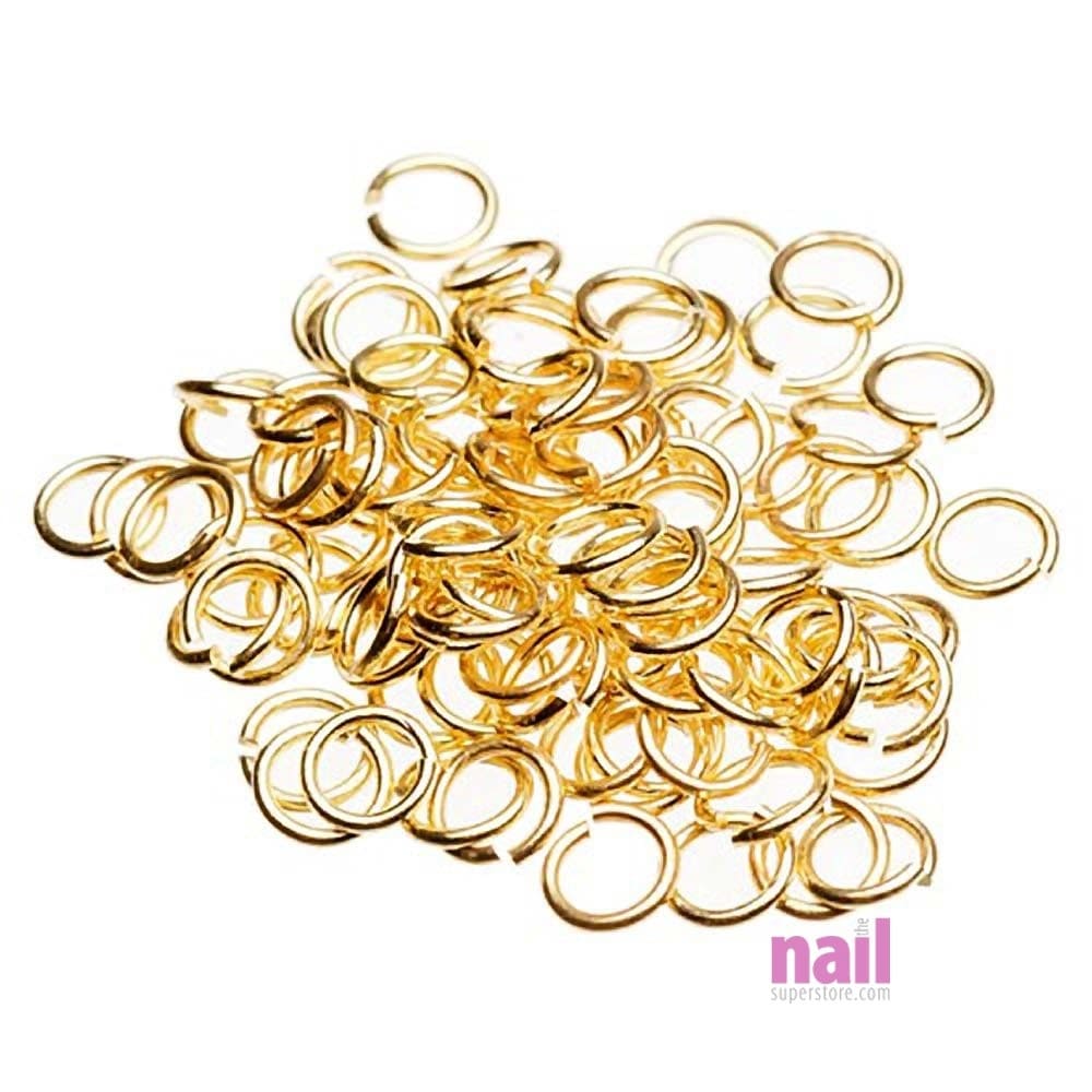 Nail Charm Ring | Gold - 100 pcs 520110 - The Nail Superstore