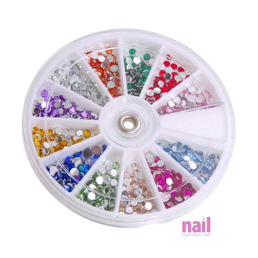 Nail Art Rhinestones Kit | Round Shape - 1200 pieces 520257 - The Nail Superstore
