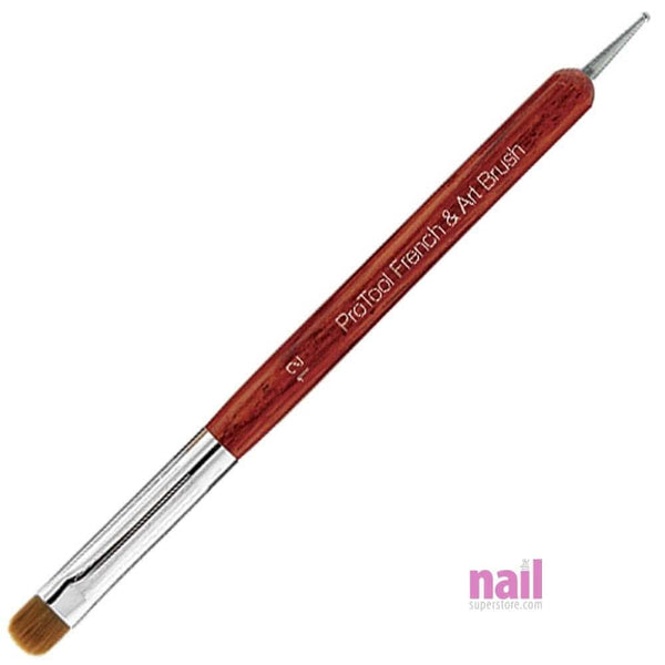 French Manicure Brush & Nail Art Dotting Tool Combo | #12 - Each 520279 - The Nail Superstore