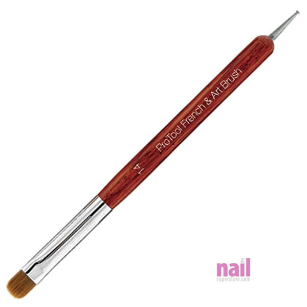 French Manicure Brush & Nail Art Dotting Tool Combo | #14 - Each 520280 - The Nail Superstore