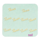 Japanese 3D Nail Charms | Holly Jolly 3D Golden "Xmas" - 10 pcs 520424 - The Nail Superstore