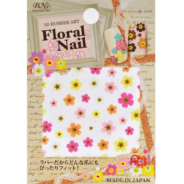 Japanese Nail Art Stickers | Pink, Orange & Yellow Flowers F-5 - Each 520450 - The Nail Superstore