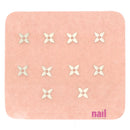 Japanese 3D Nail Charms | Silver Flower - 10 pcs 520472 - The Nail Superstore