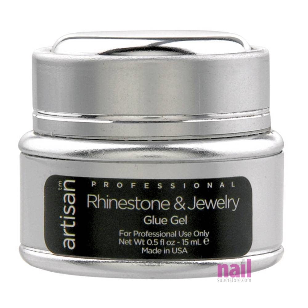 Artisan Nail Jewelry Glue Gel | Strong Adhesive Bonds Rhinestones, Charms, Gems & More - 0.5 oz 520540 - The Nail Superstore