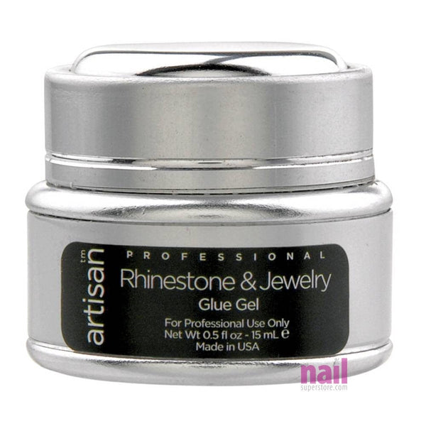 Artisan Nail Jewelry Glue Gel | Strong Adhesive Bonds Rhinestones, Charms, Gems & More - 0.5 oz 520540 - The Nail Superstore