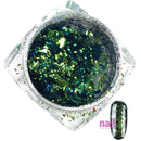 Artisan Nail Art Pigment Flakes | Green Eclipse - Each 520547 - The Nail Superstore