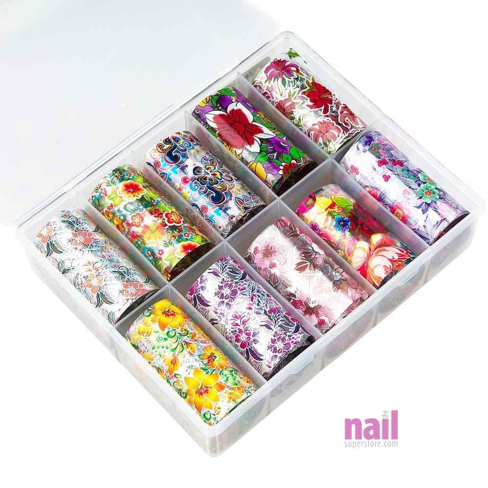 Flower Transfer Foil Nail Art | Pack