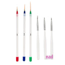 6 pcs Nail Art Brushes, Stripers & Liners | A-Must-Have for Nail Artists - Set 520605 - The Nail Superstore