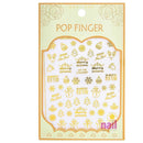 Metallic Christmas Nail Art Sticker Decal | Pack