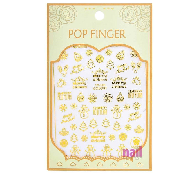 Metallic Christmas Nail Art Sticker Decal | Pack #2 - Each 520623 - The Nail Superstore