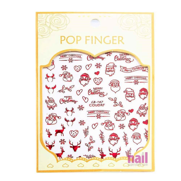 Metallic Christmas Nail Art Sticker Decal | Pack #5 - Each 520626 - The Nail Superstore