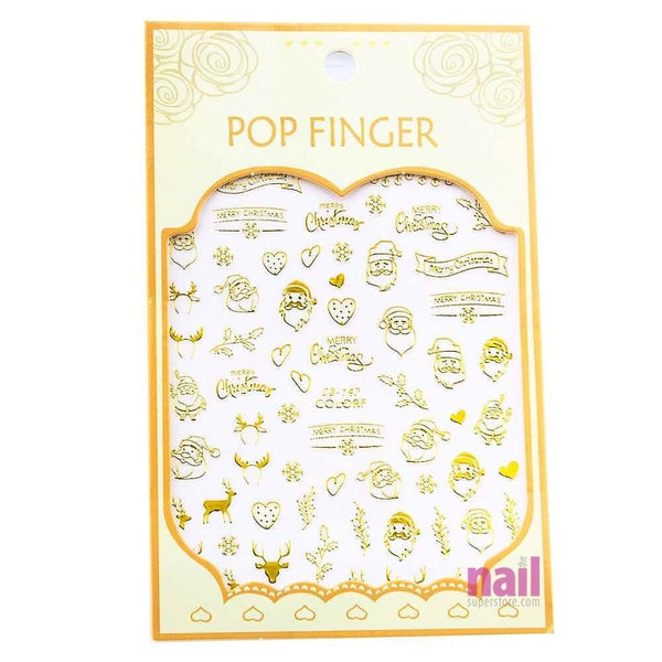Metallic Christmas Nail Art Sticker Decal | Pack #6 - Each 520627 - The Nail Superstore