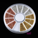 1mm Nail Art Mini Beads | Gold, Silver & Rose Color - Pack 521086 - The Nail Superstore