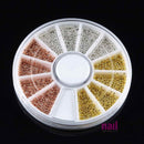 1.2mm Nail Art Mini Beads | Gold, Silver & Rose Color - Pack 521088 - The Nail Superstore