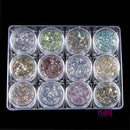 Ultra Thin Nail Glitter Sequins Set | 12 Colors - Pack 521100 - The Nail Superstore