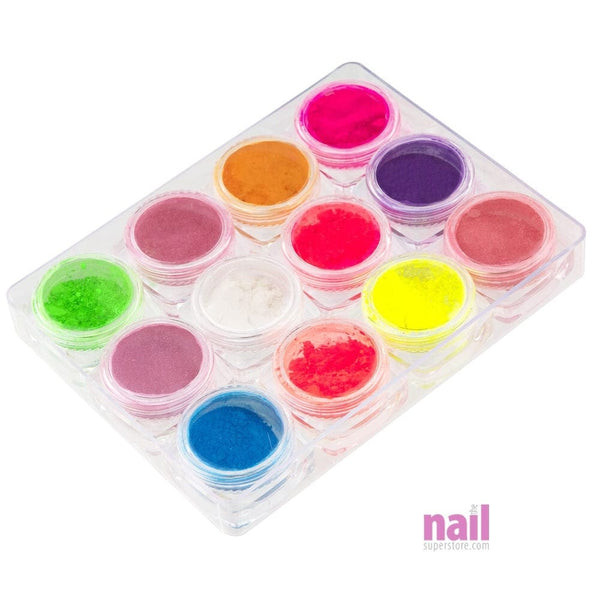 Glow in Dark Nail Pigment Powder | Pack #2 - Pack 521189 - The Nail Superstore