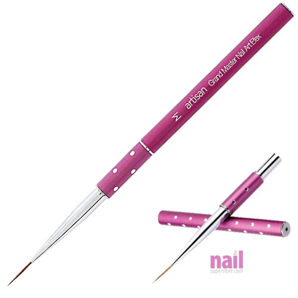 Artisan Nail Art Striper Brush | GrandMaster Kolinsky Series - Medium Length - Each 529002 - The Nail Superstore