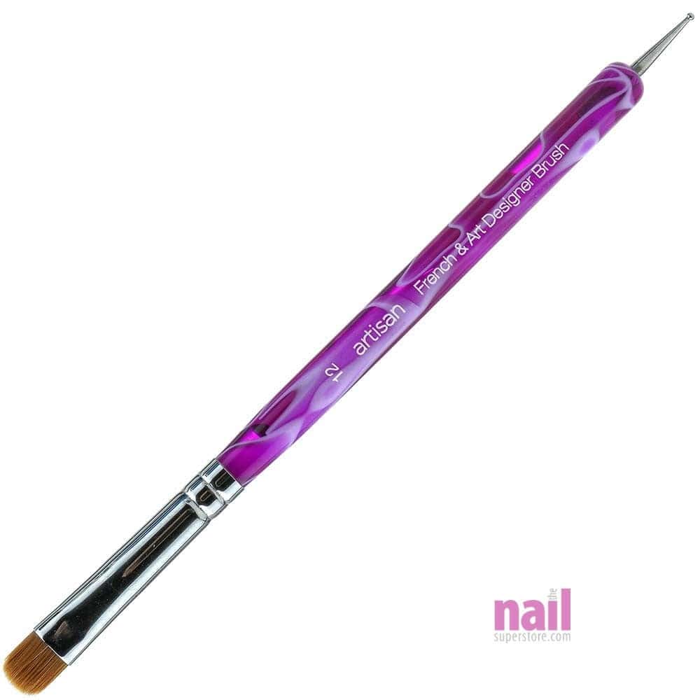 Artisan Nail Art Brush | French Manicure Brush & Dotting Tool 2-In-1 - Each 529007 - The Nail Superstore