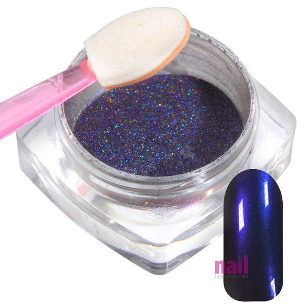 Mirror Chrome Nail Powder | Metamorphosis Pigment for Brilliant Shine Effect – Blue Fire - Each 529011 - The Nail Superstore