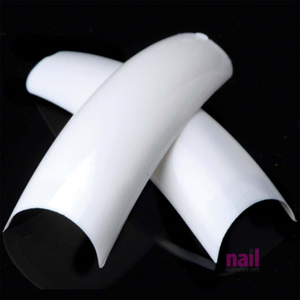 French White Nail Tip | Perfect Smile Line - Perfect Pink & White Nails - Size #6 - 50 pieces