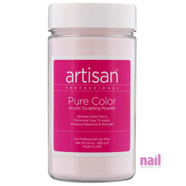 Artisan Acrylic Nail Powder | Soft Pink Color - Superior Color Clarity - 24 oz