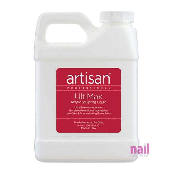 Artisan UltiMax Acrylic Nail Liquid | Self Level - Superior Adhesion - 8 oz