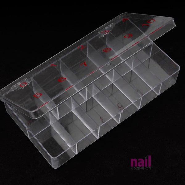Empty Nail Tip Box Container | Pre-Numbered #0 - #10 - Each 610059 - The Nail Superstore