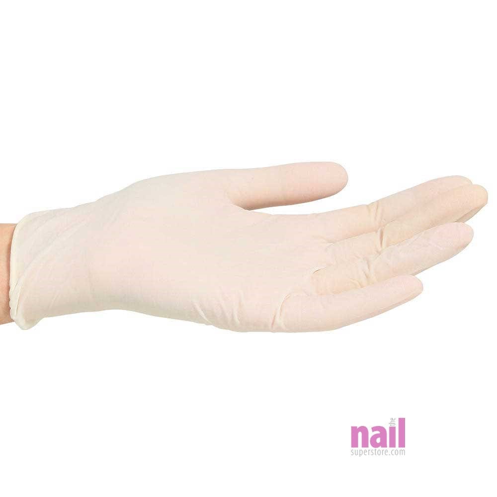 Powder-Free Latex Gloves | Nail Tech’s Choice - Medium Size - Box of 100 pcs 610125 - The Nail Superstore