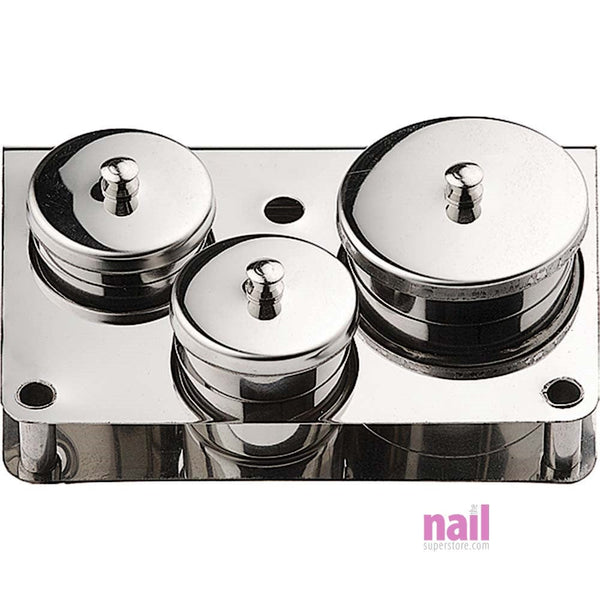 Stainless Steel Dappen Dish 3-pcs | Maintains Professional Appearance - Set 610128 - The Nail Superstore
