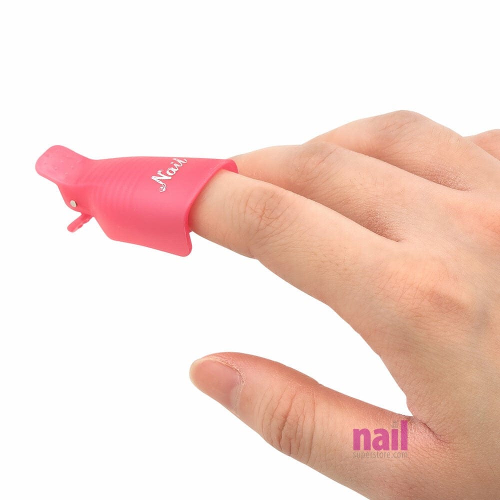 Professional Gel Nail Remover Clips | Pink - 10pcs 610174 - The Nail Superstore
