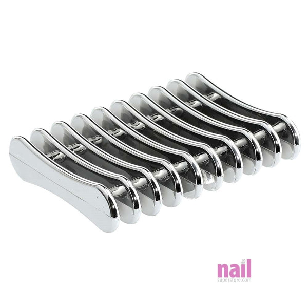 Chrome Nail Brush Holder | 9-Slot - Each 610186 - The Nail Superstore