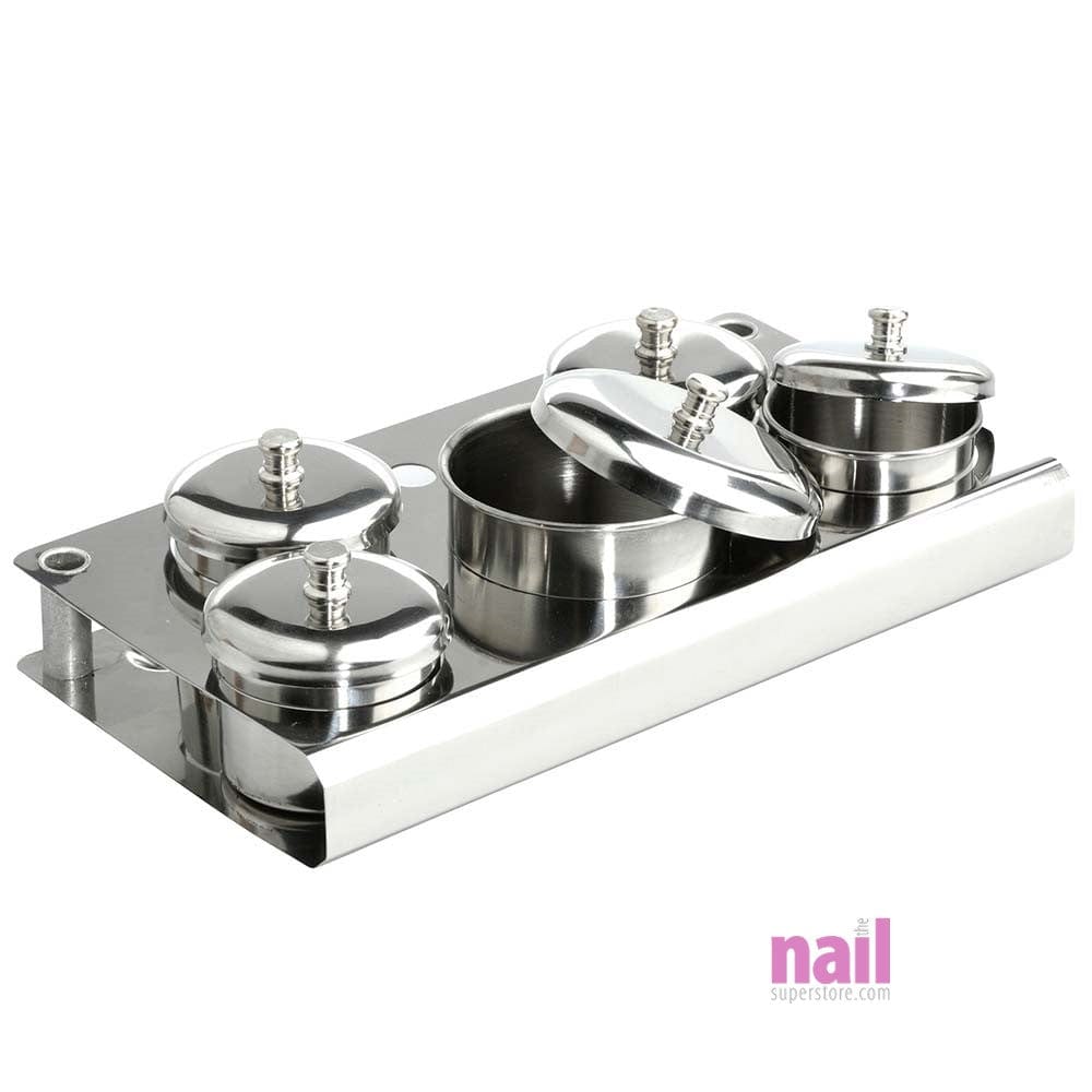 Stainless Steel Dappen Dish 5-pcs | Upscale - Professional Appearance - Set 610187 - The Nail Superstore