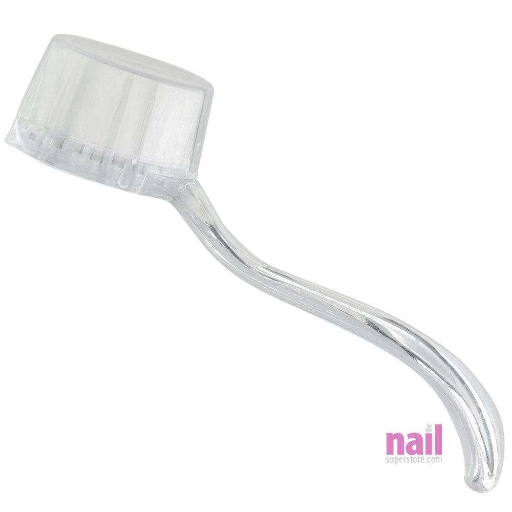 Round Manicure Brush | Scrub, Clean Finger Nails & Toes - Clear - Each 610220 - The Nail Superstore