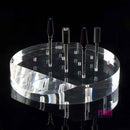 Round Transparent Nail Drill Bit Holder (Base Only) | 12 Holes - Each 610247 - The Nail Superstore