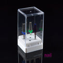 Square Nail Drill Bit Holder & Storage (Case Only) | 7 Holes - White - Each 610248 - The Nail Superstore